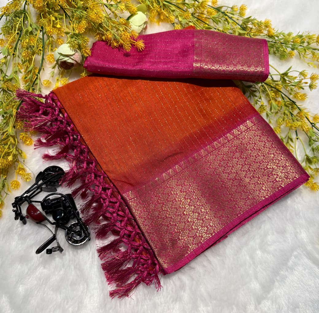 Heavy riko zari saree