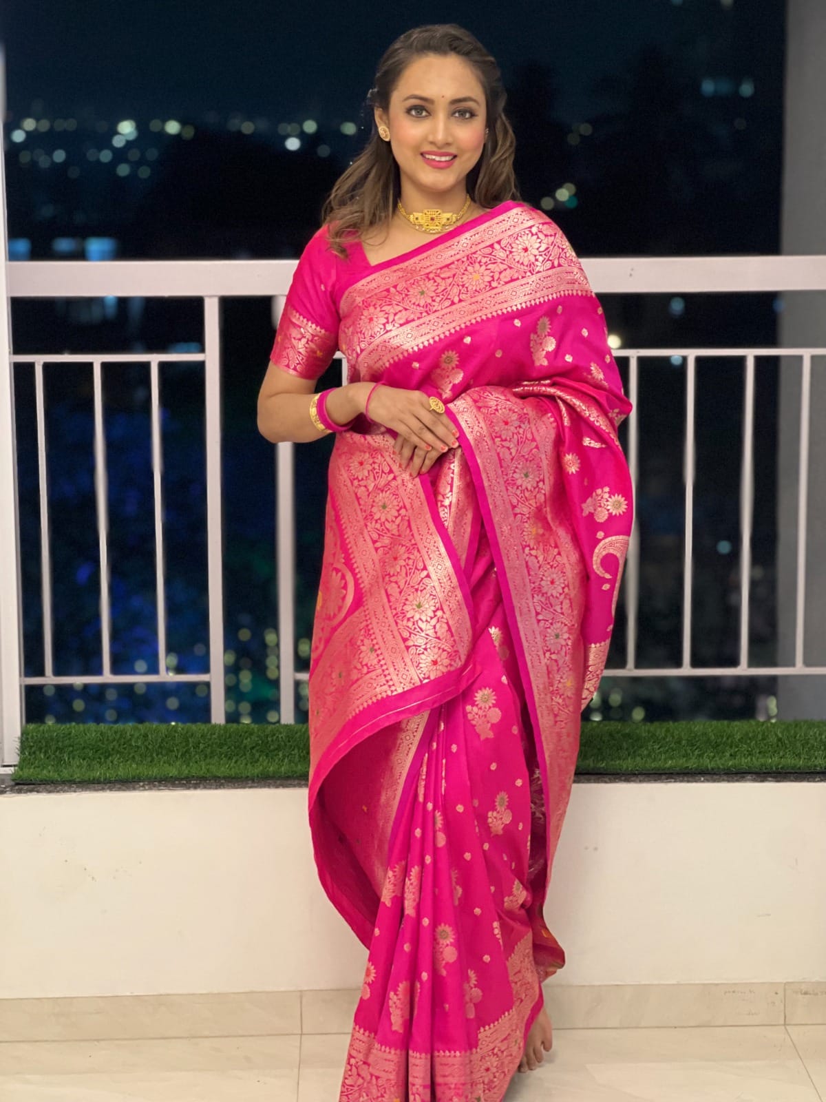 Soft banarasi silk saree