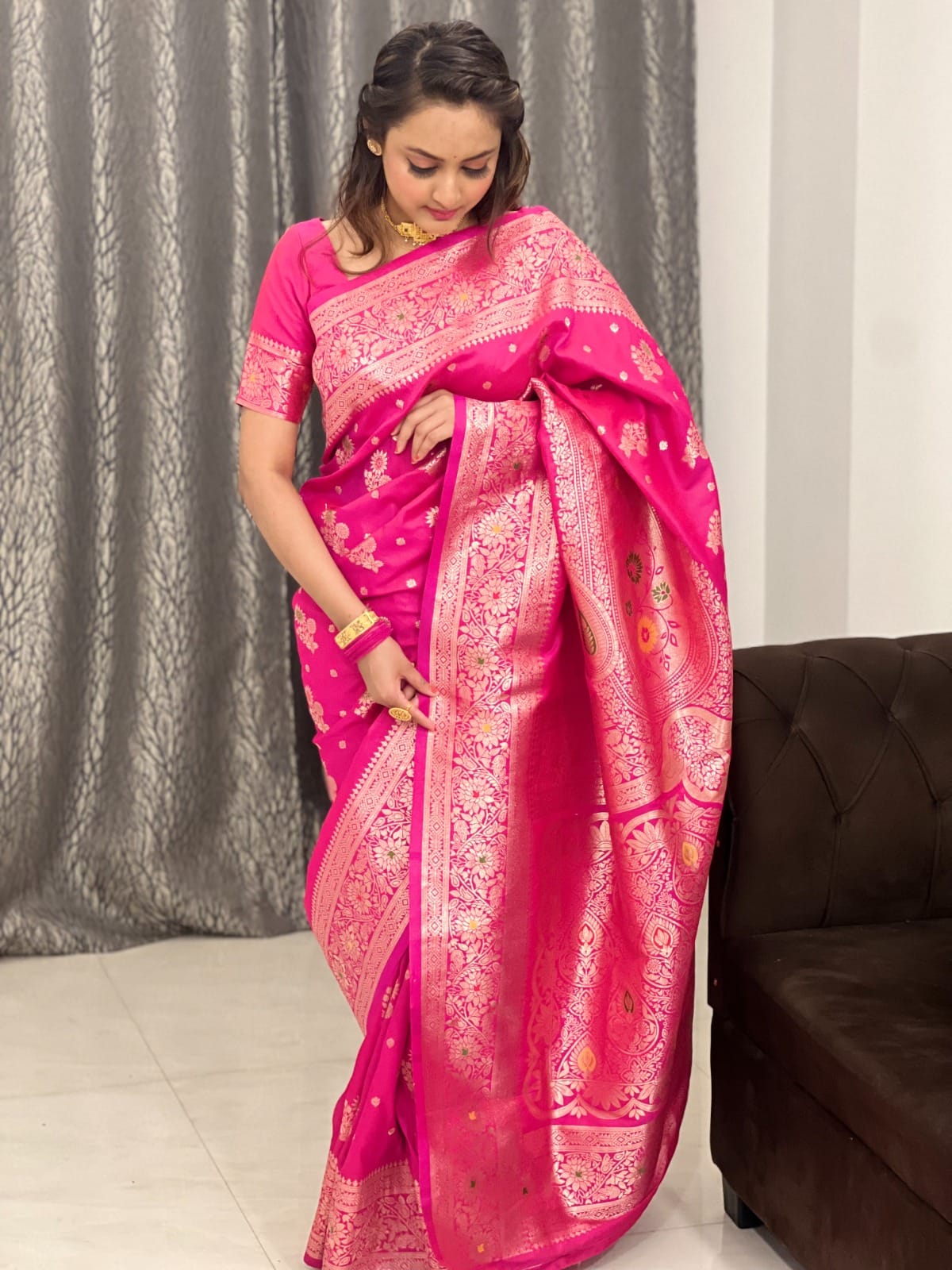 Soft banarasi silk saree