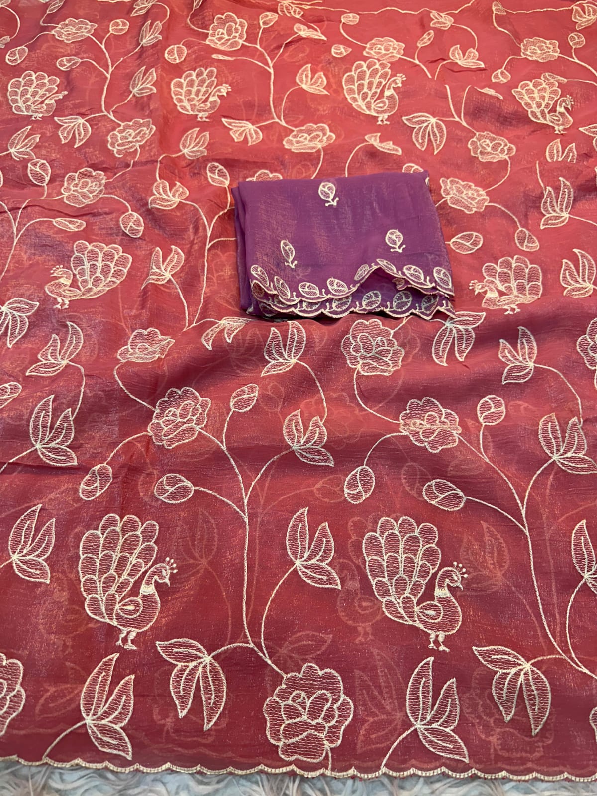 soft crunchy Designer Saree