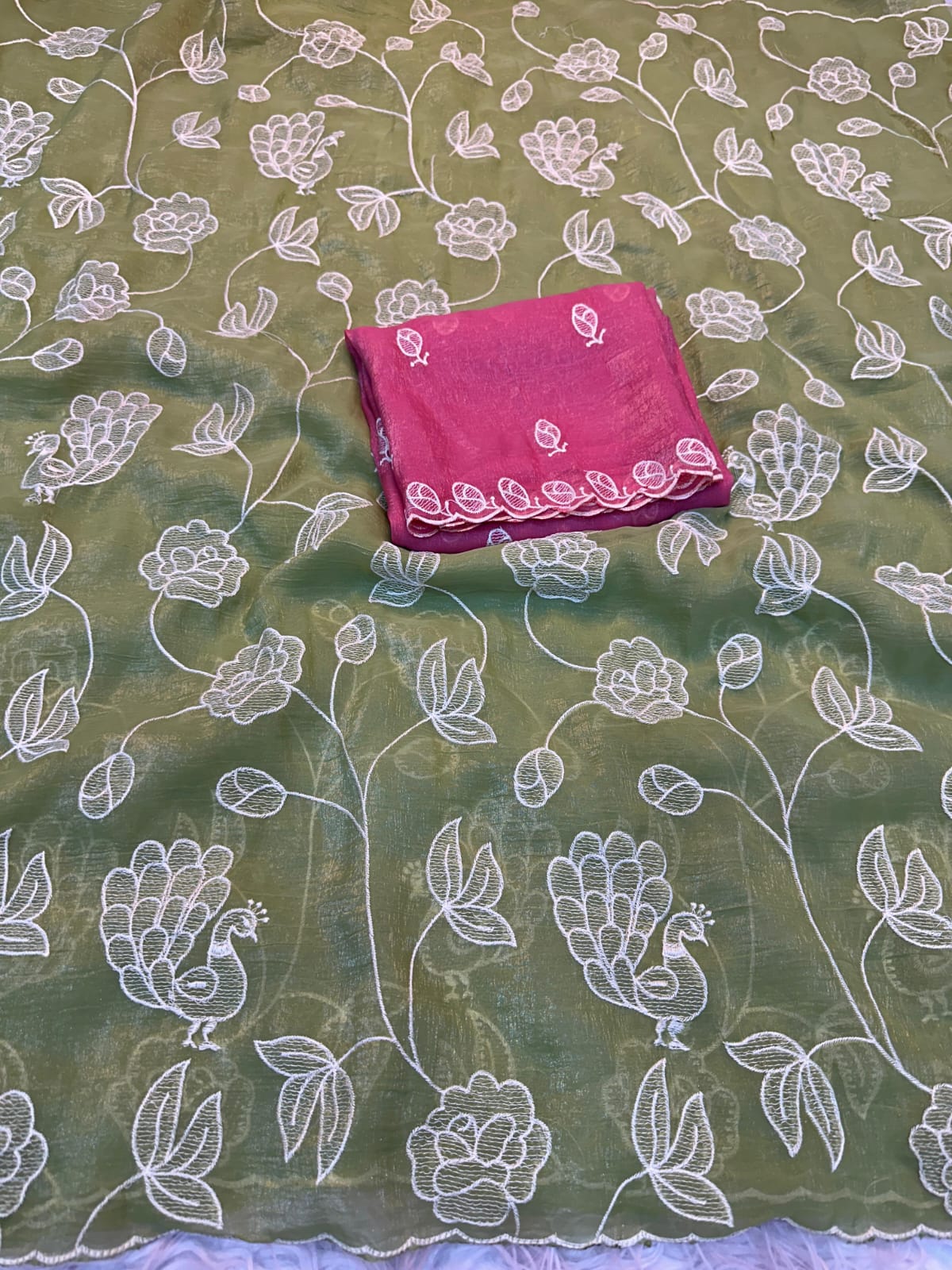 soft crunchy Designer Saree