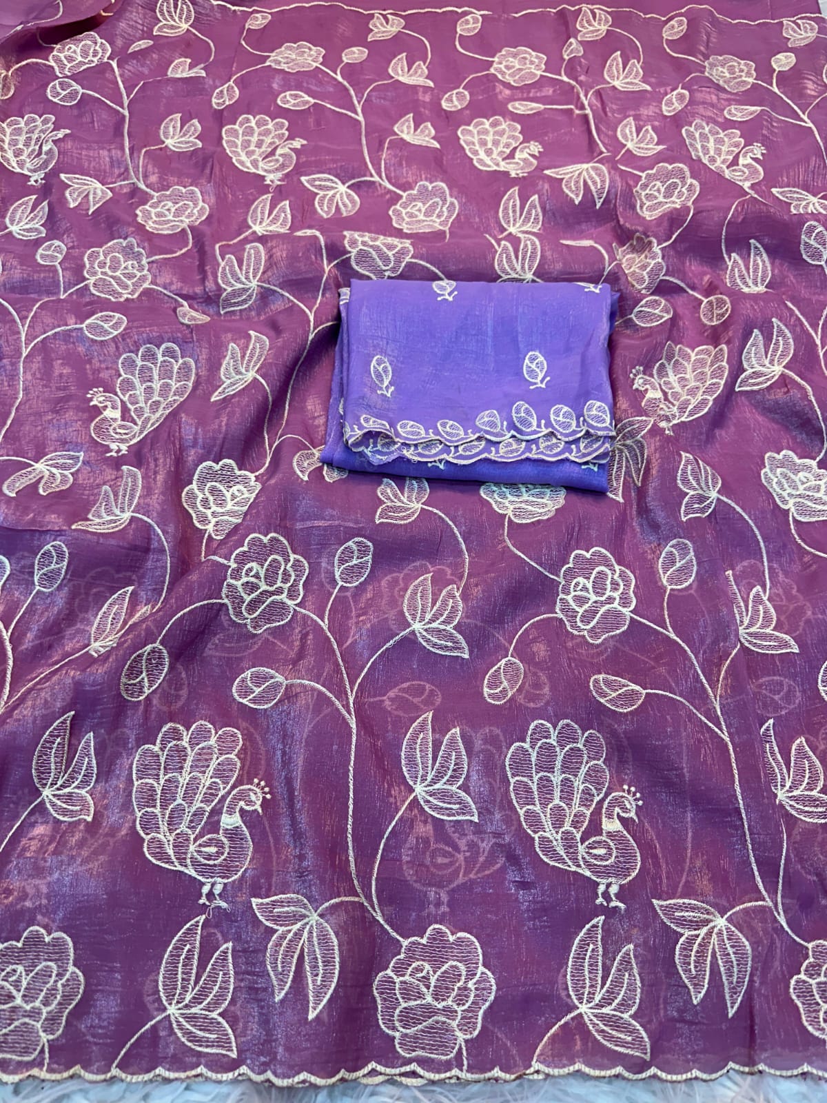 soft crunchy Designer Saree