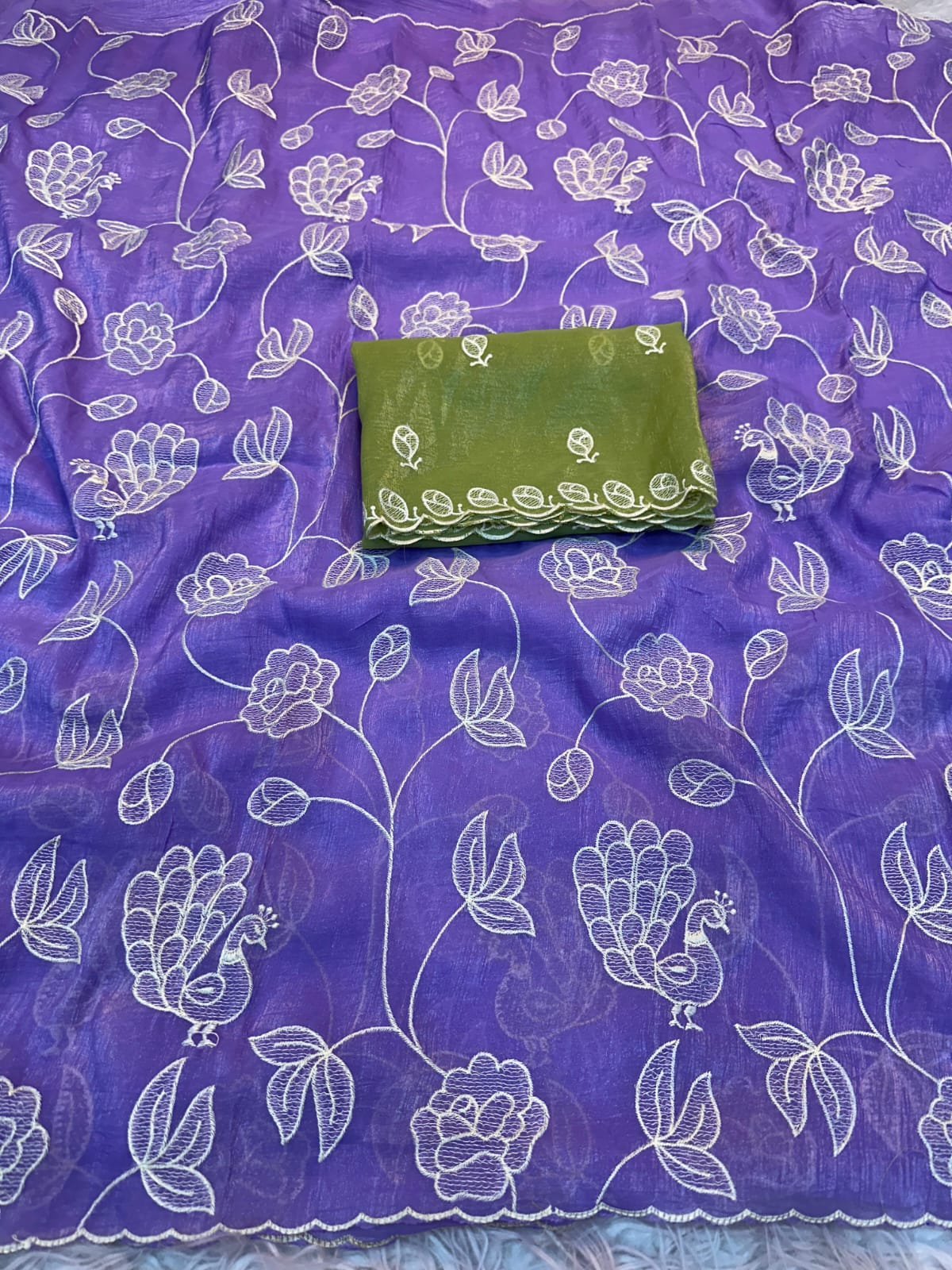 soft crunchy Designer Saree