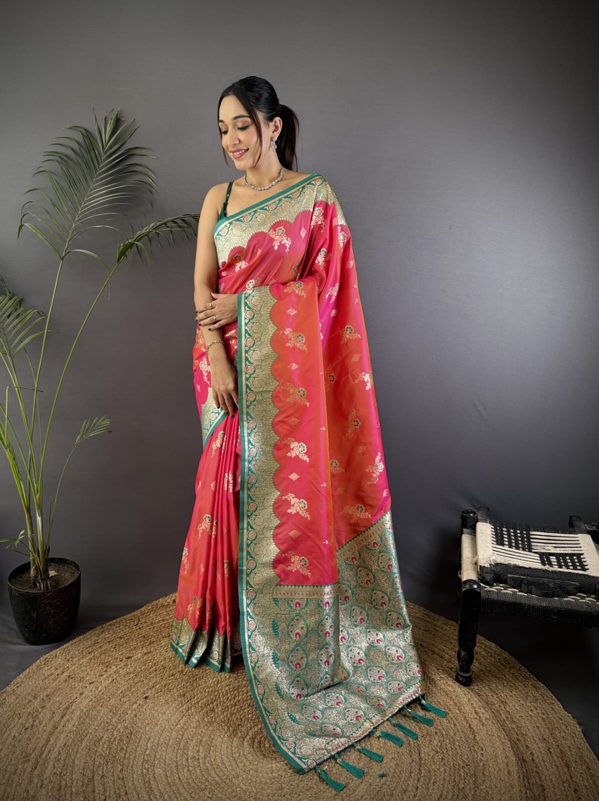 Soft Banarasi silk saree