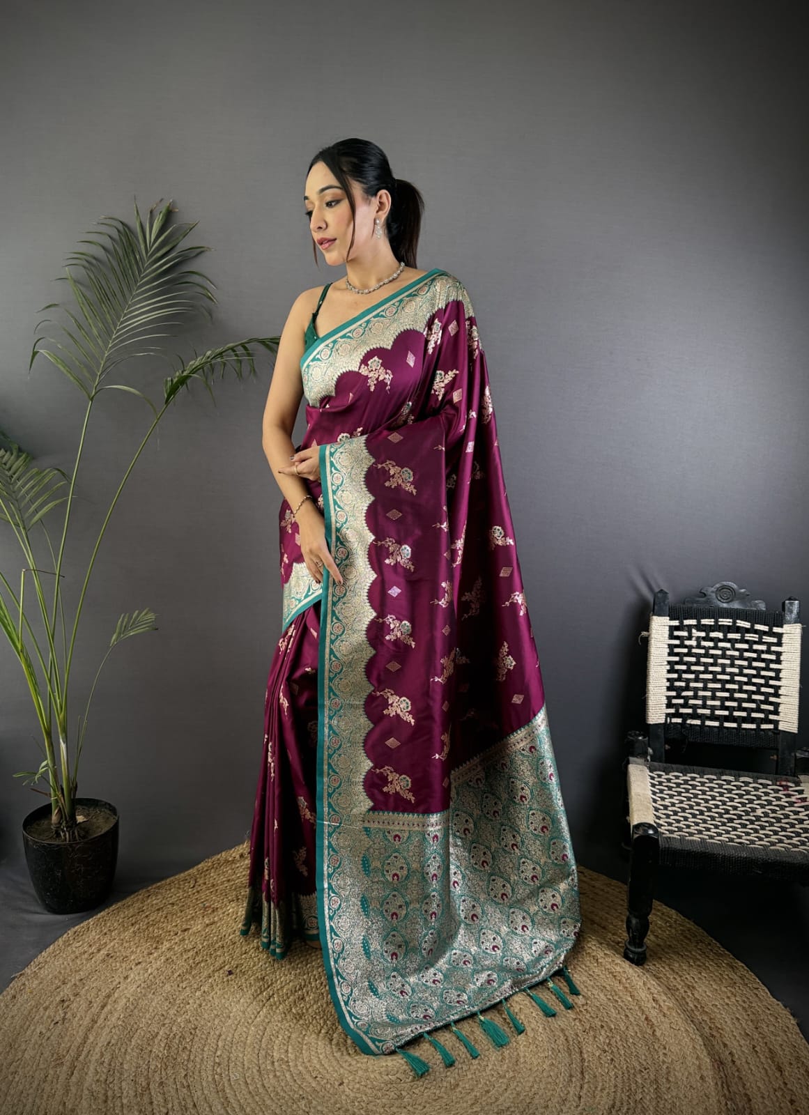 Soft Banarasi silk saree