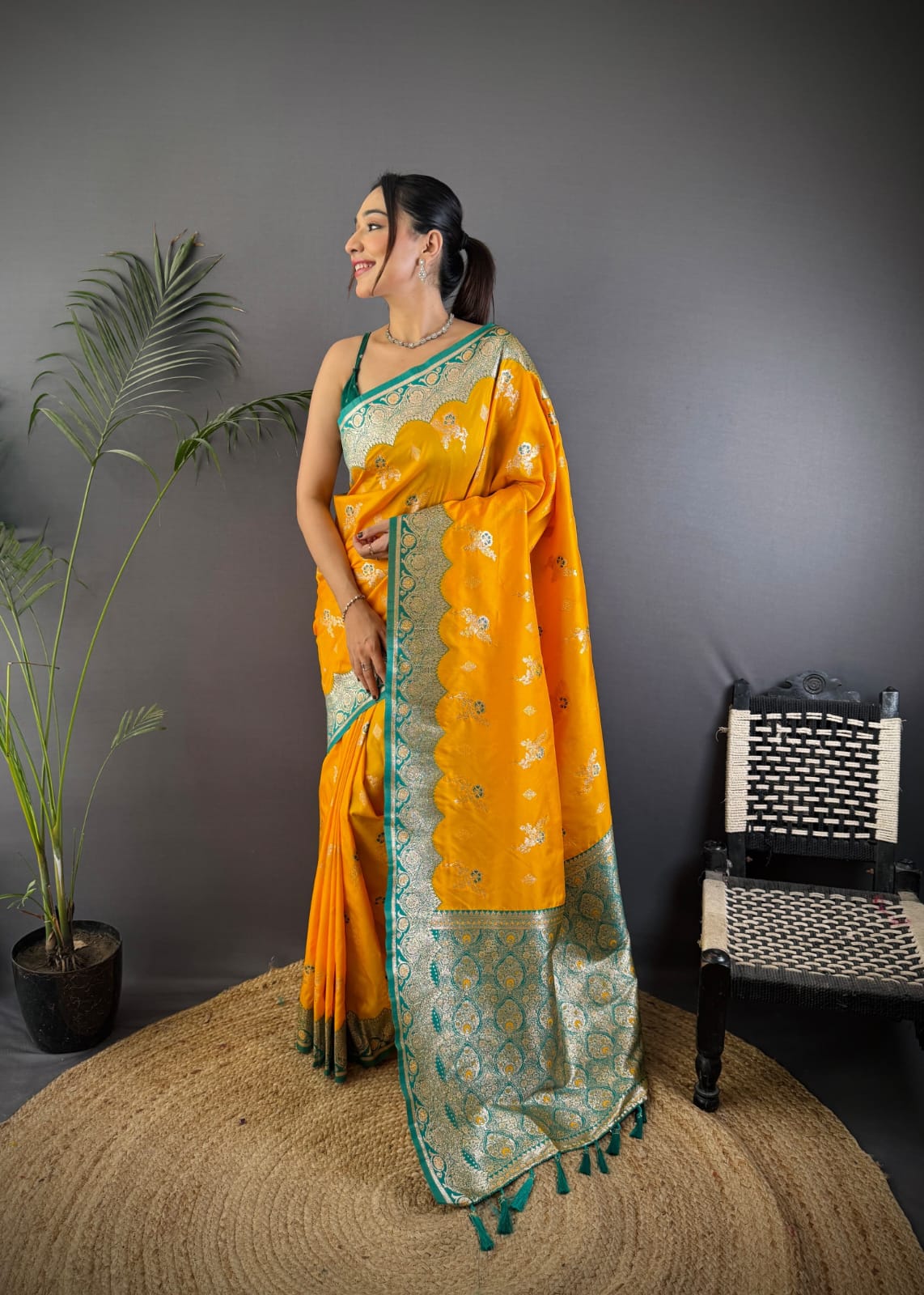 Soft Banarasi silk saree