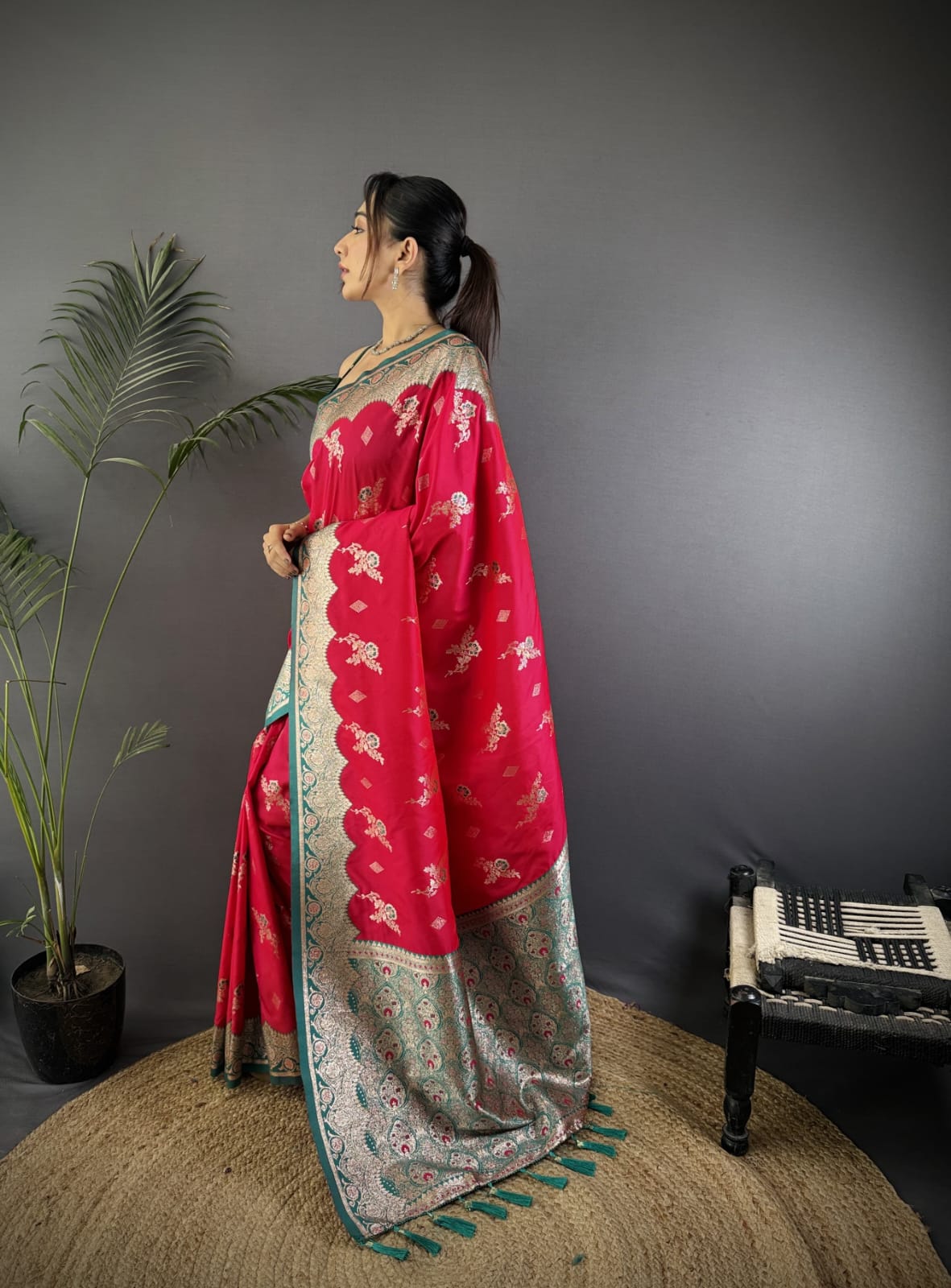 Soft Banarasi silk saree