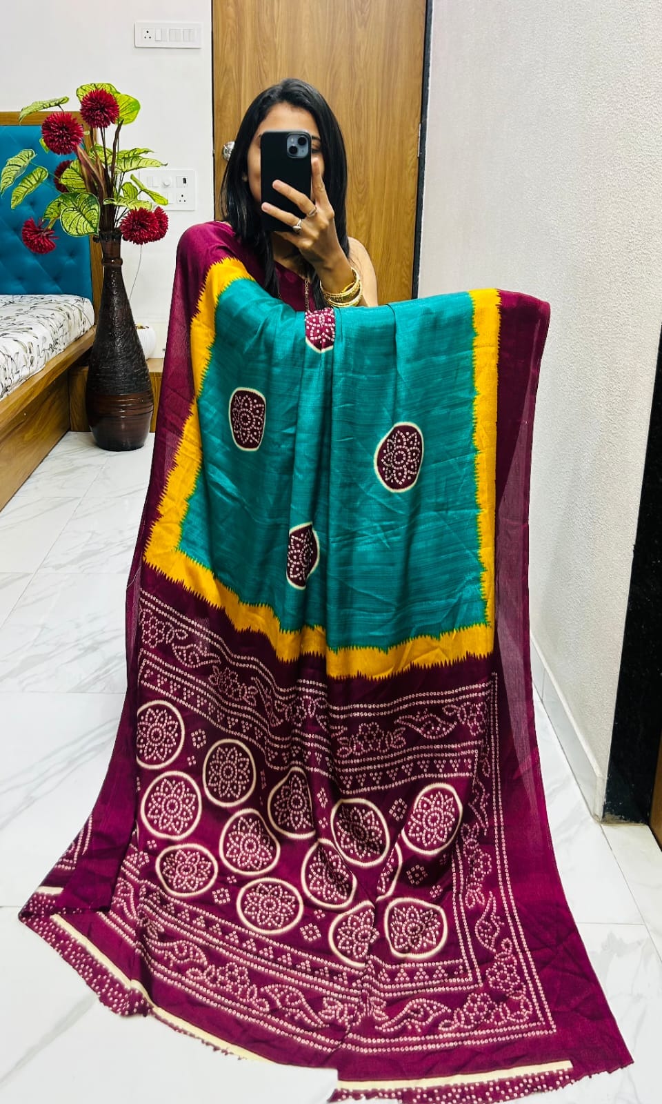 semi Gajji heavy saree