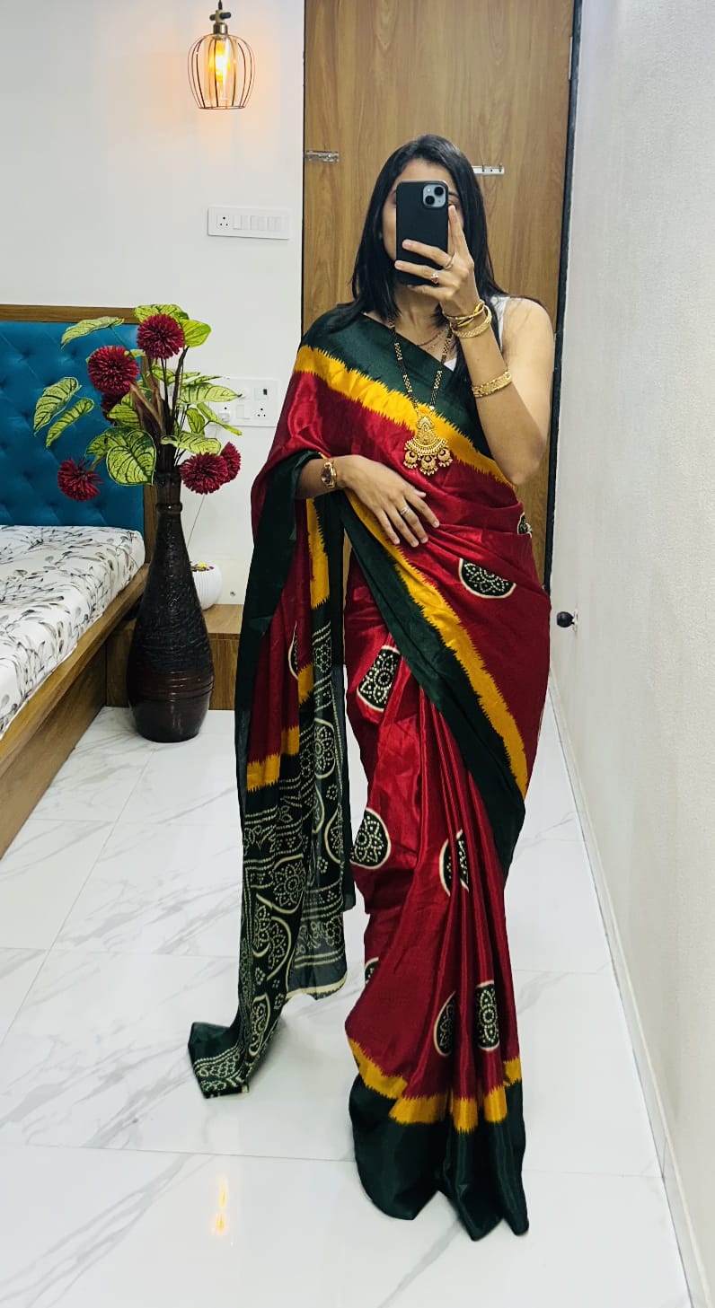 semi Gajji heavy saree