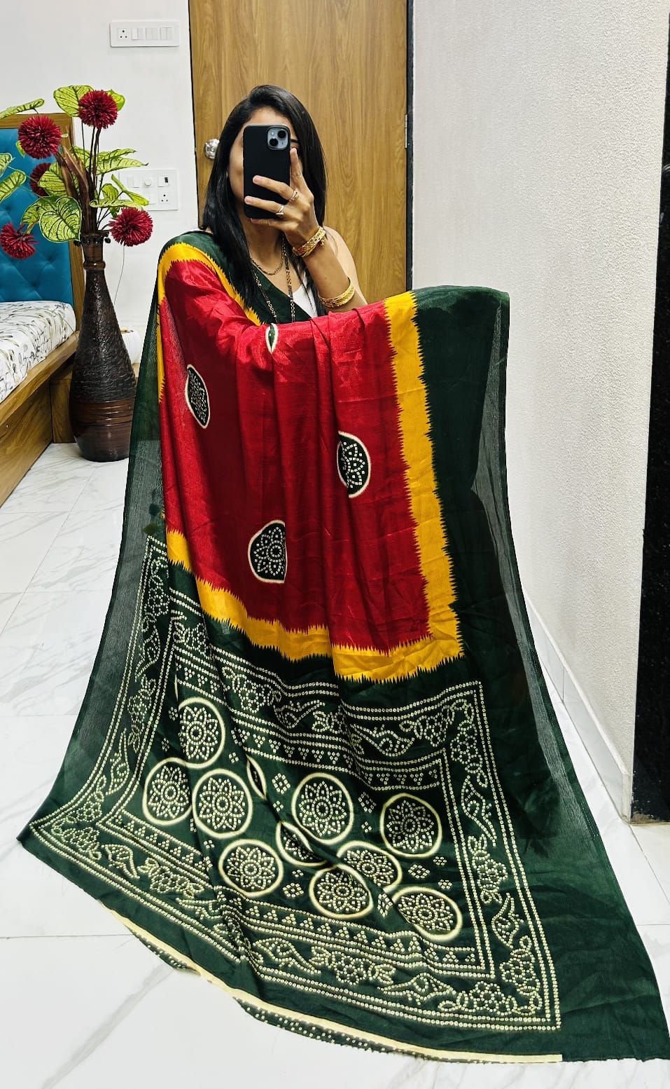 semi Gajji heavy saree