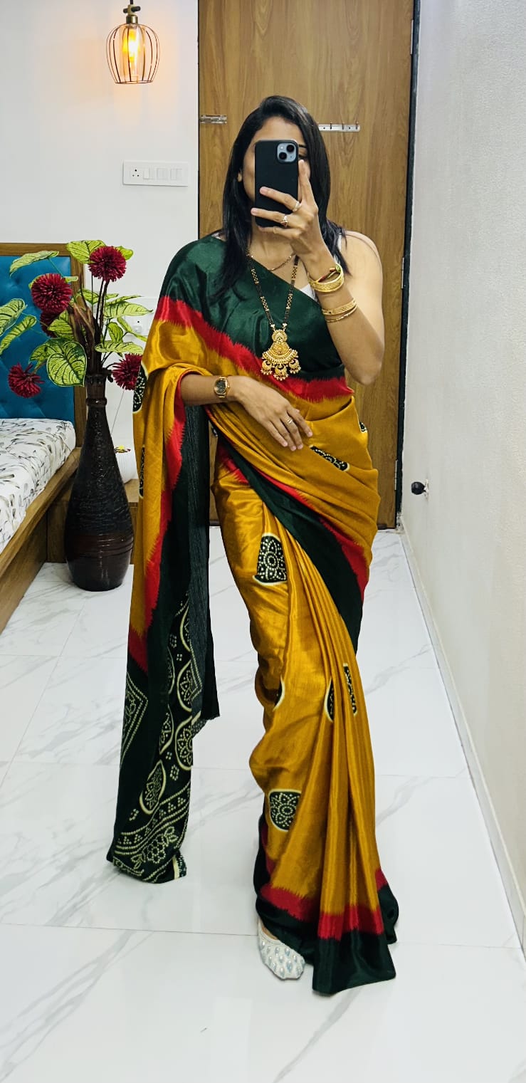 semi Gajji heavy saree