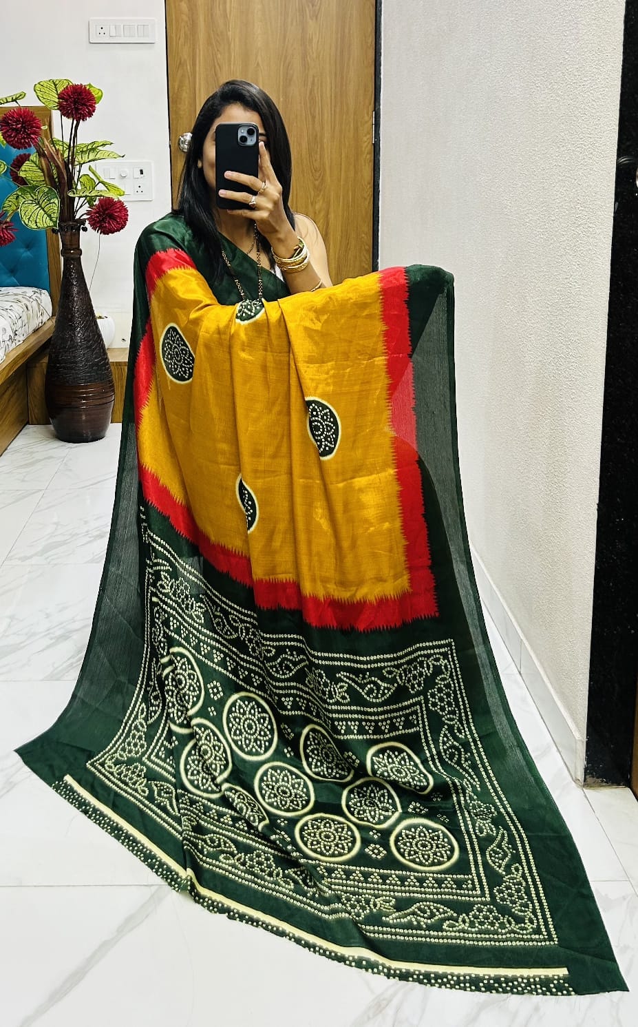 semi Gajji heavy saree