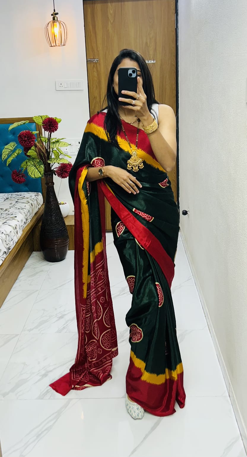 semi Gajji heavy saree