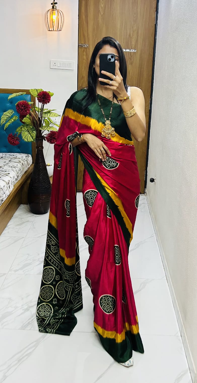 semi Gajji heavy saree