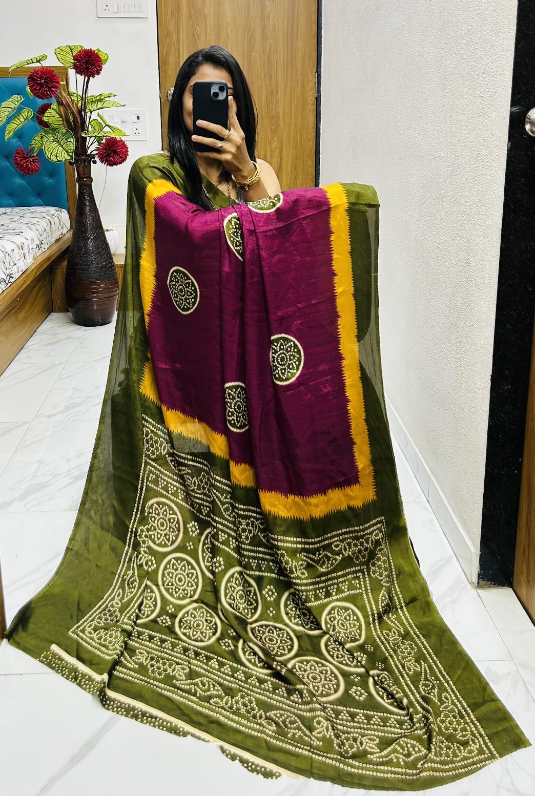 semi Gajji heavy saree