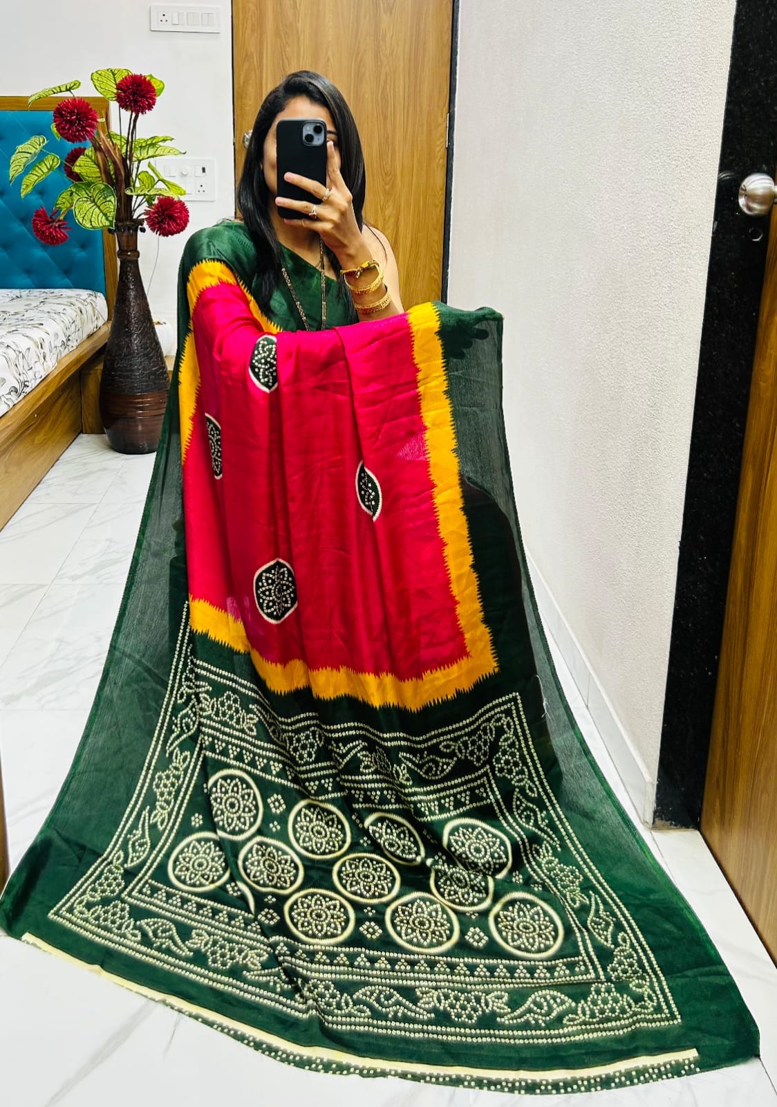 semi Gajji heavy saree