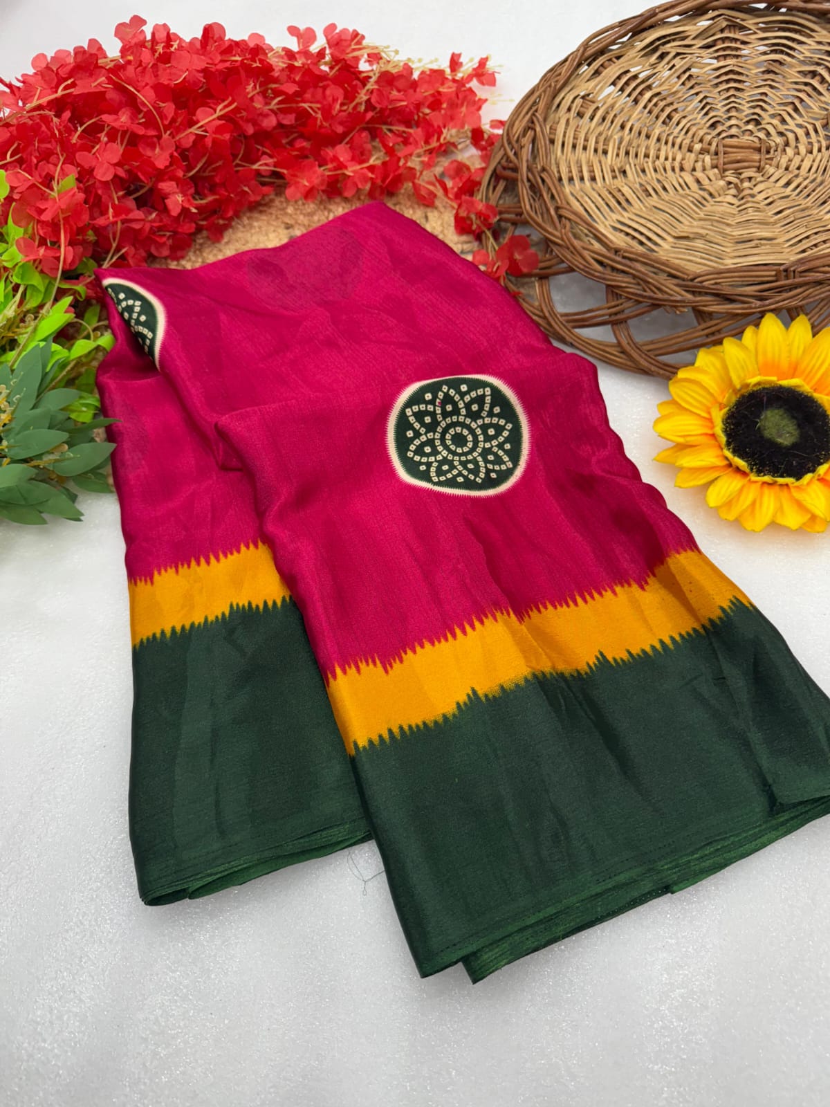 semi Gajji heavy saree