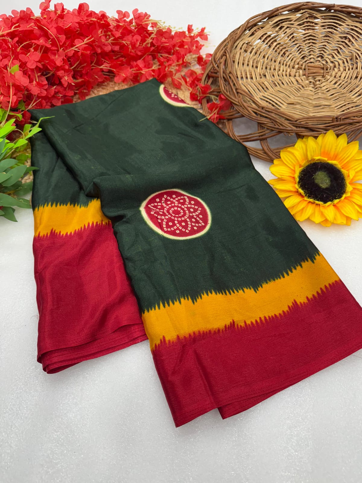 semi Gajji heavy saree
