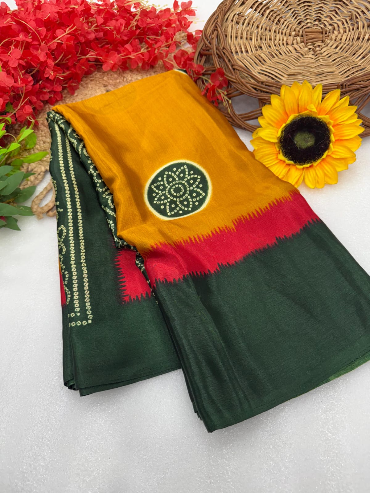 semi Gajji heavy saree
