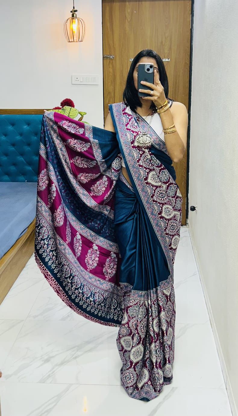 semi Gajji heavy saree