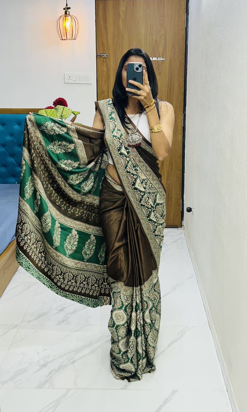 semi Gajji heavy saree