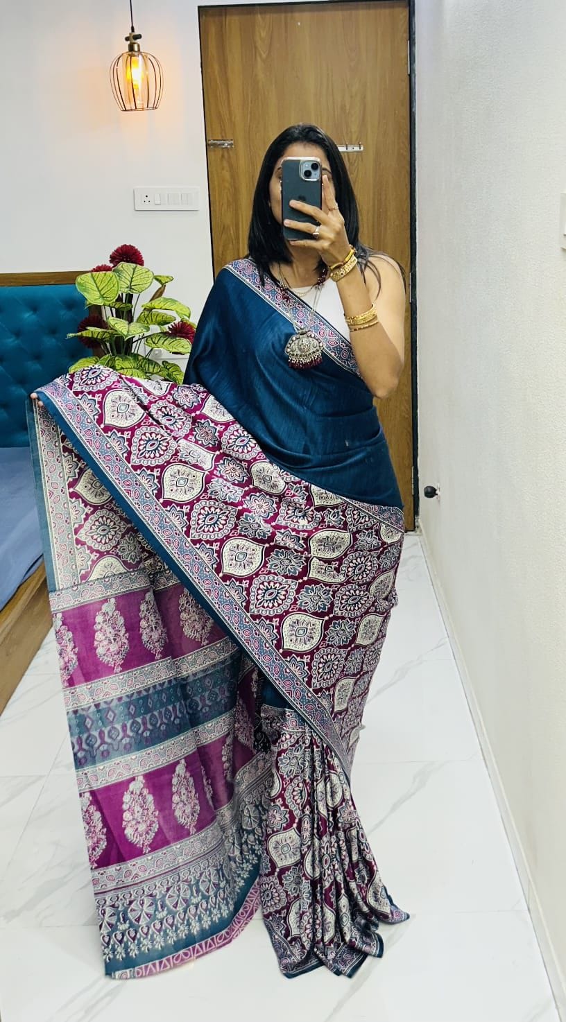 semi Gajji heavy saree