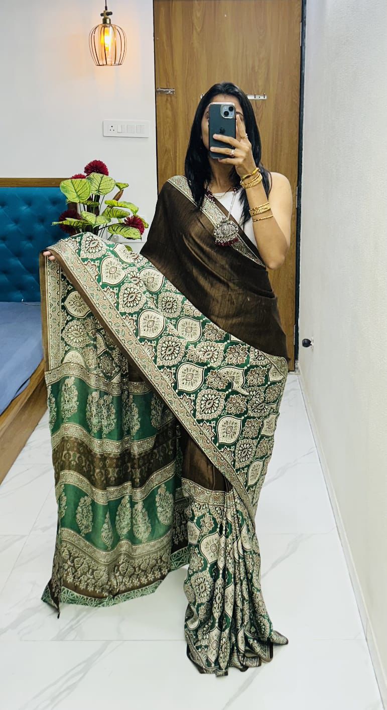 semi Gajji heavy saree
