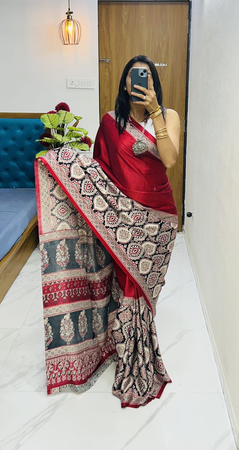 semi Gajji heavy saree