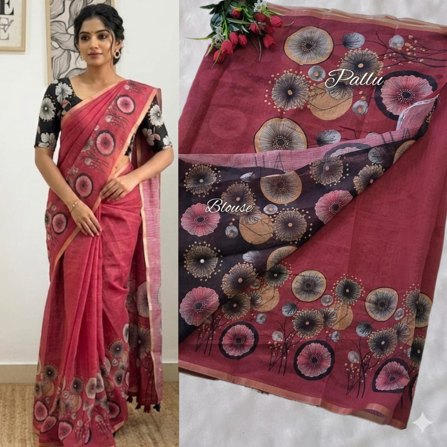 Pure Soft Linen Cotton digital print