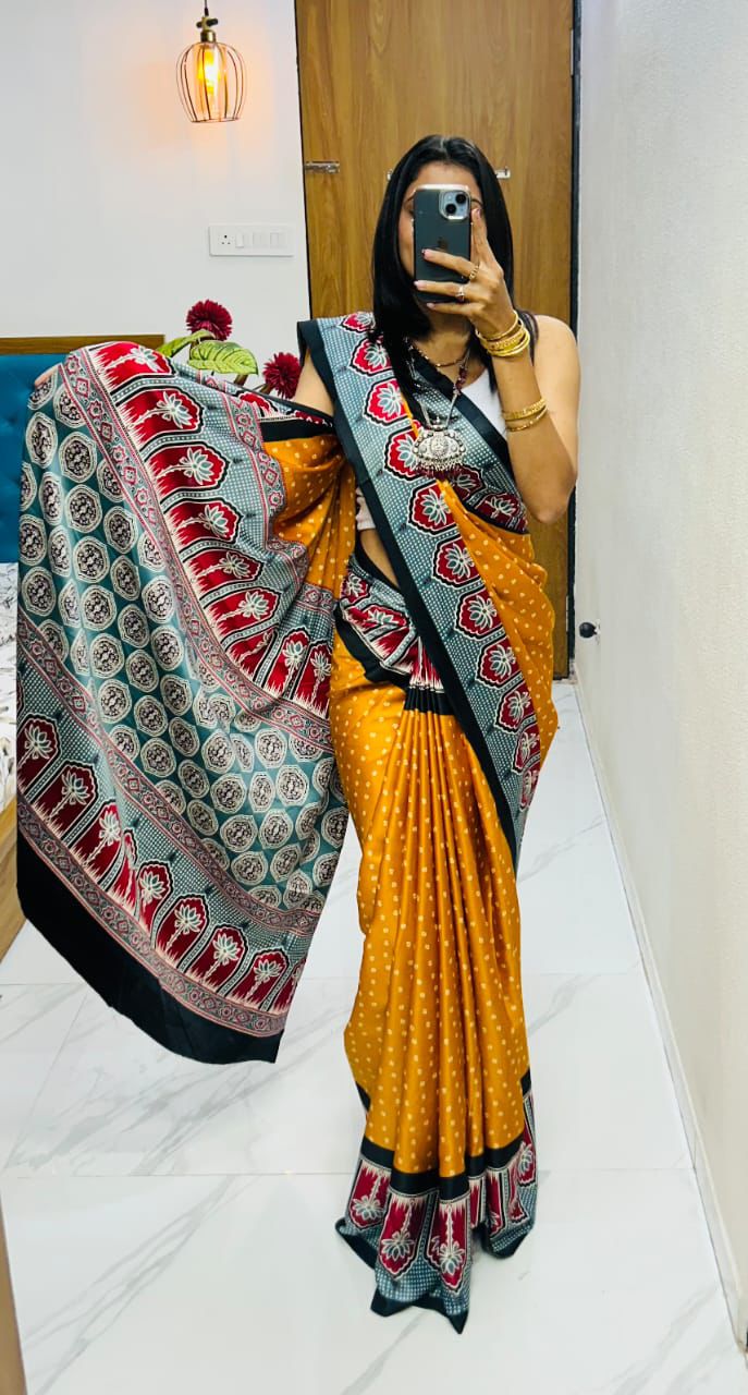 semi Gajji heavy saree