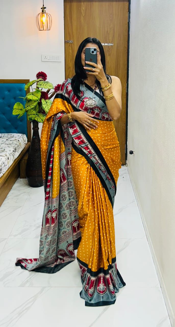 semi Gajji heavy saree