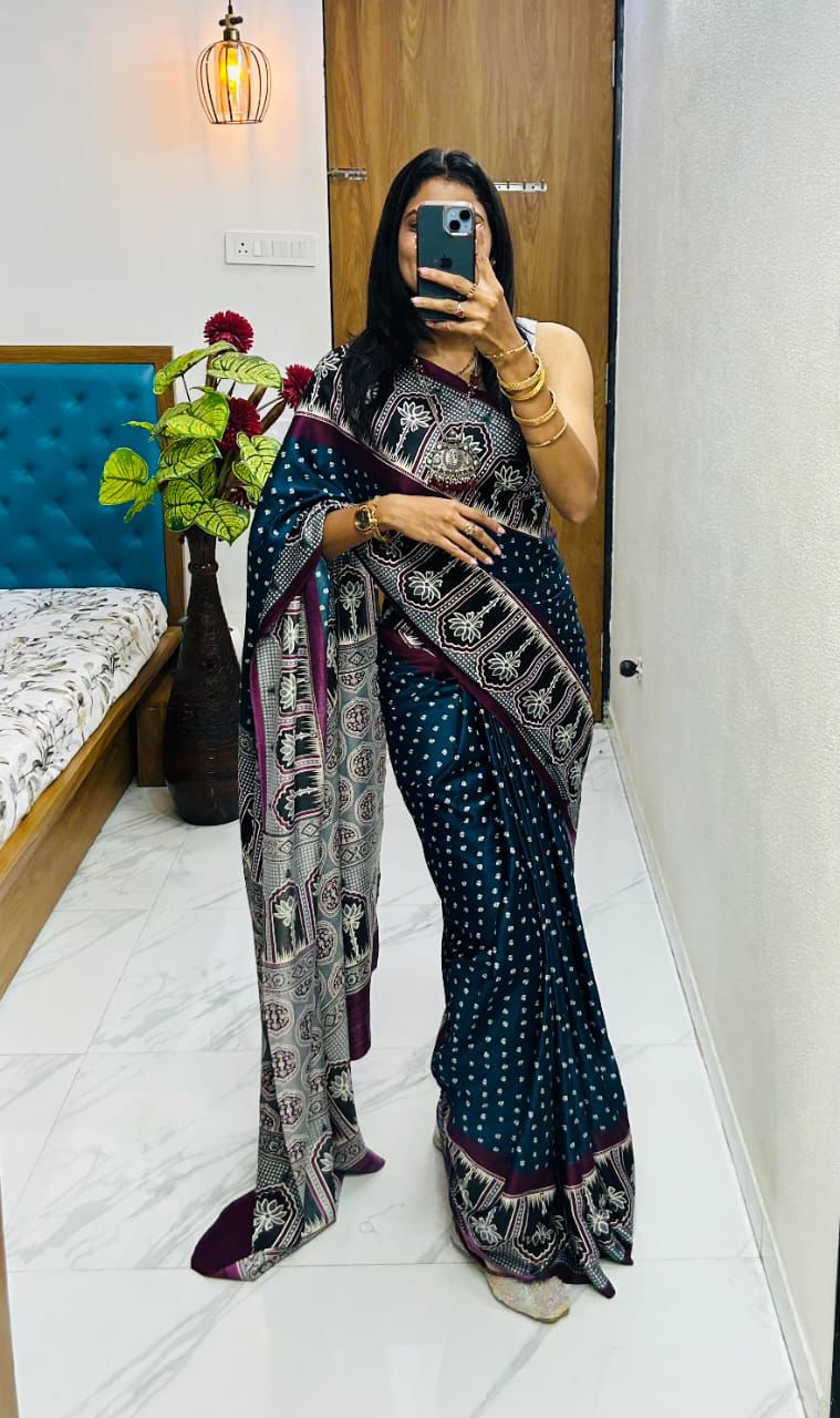 semi Gajji heavy saree