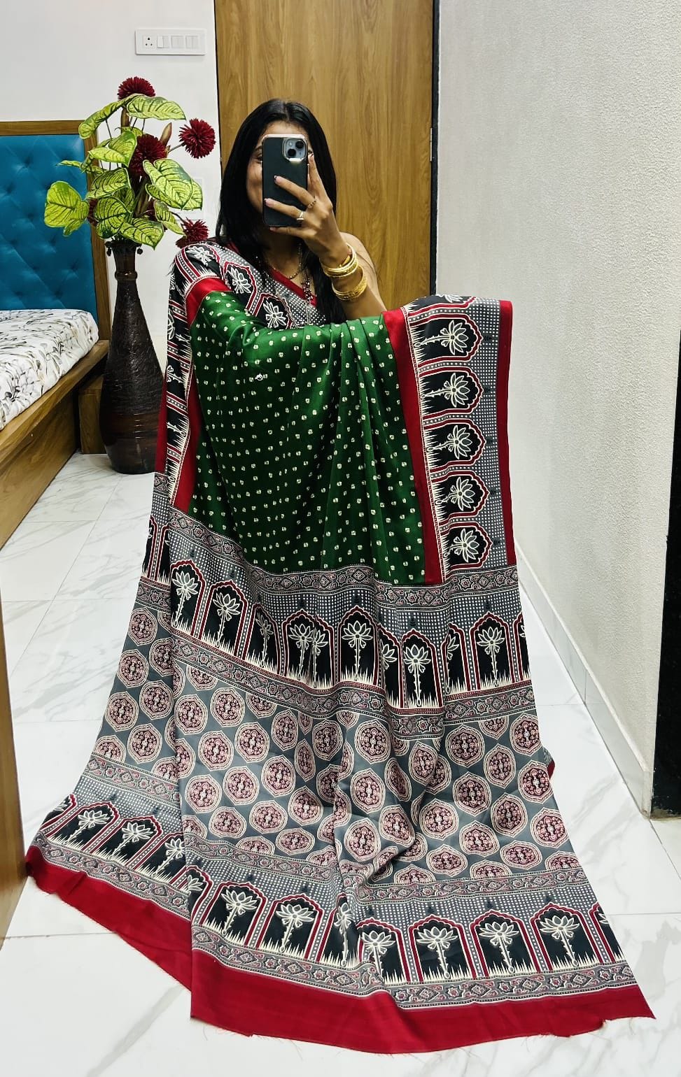 semi Gajji heavy saree