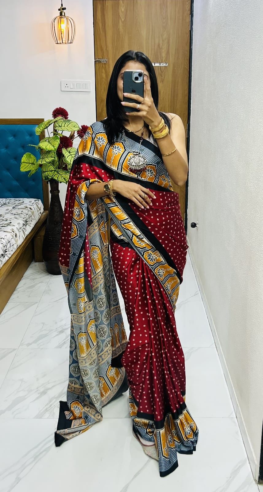 semi Gajji heavy saree