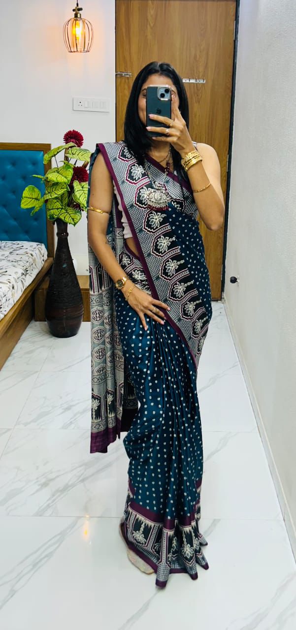semi Gajji heavy saree