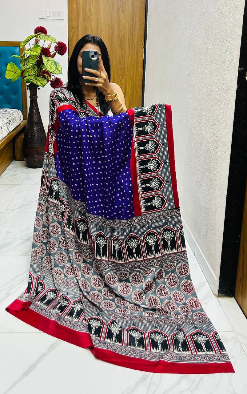 semi Gajji heavy saree