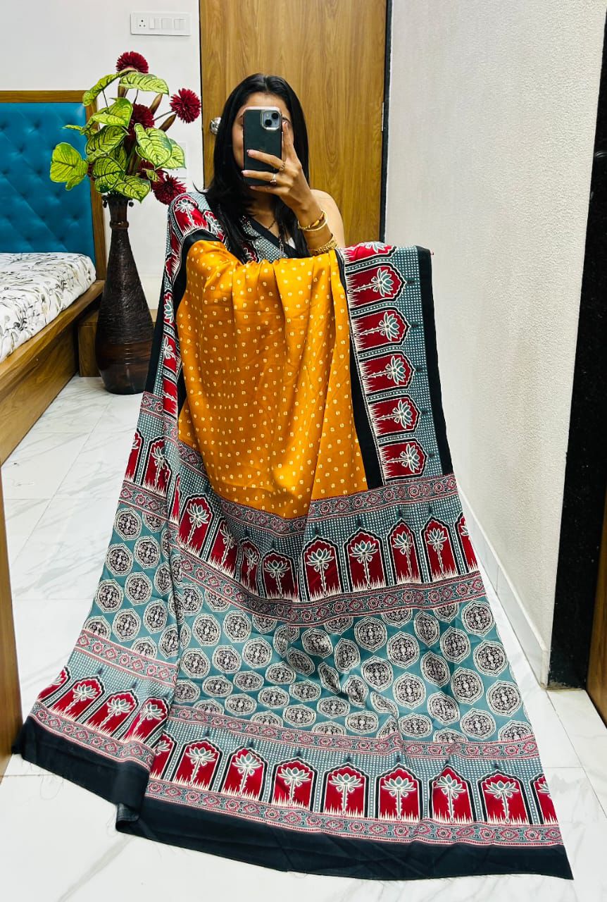 semi Gajji heavy saree