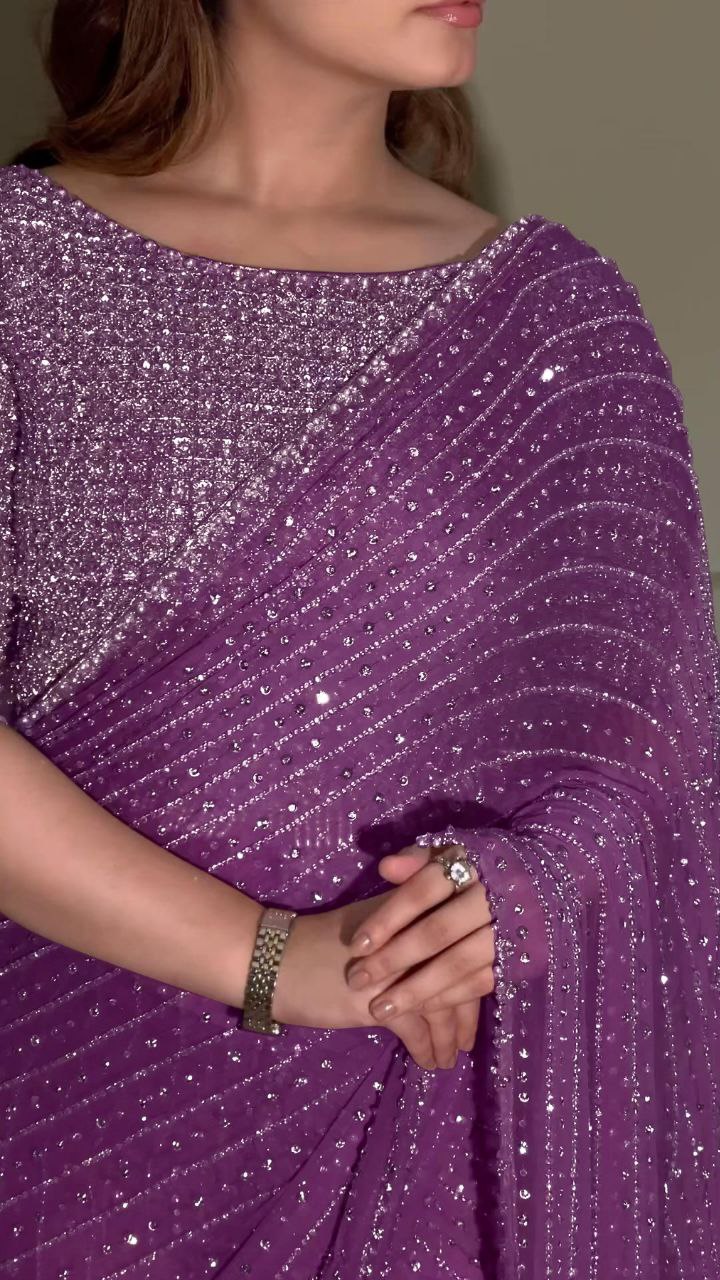 Full Saree Of Heavy quality Faux Georgette
( JP37)