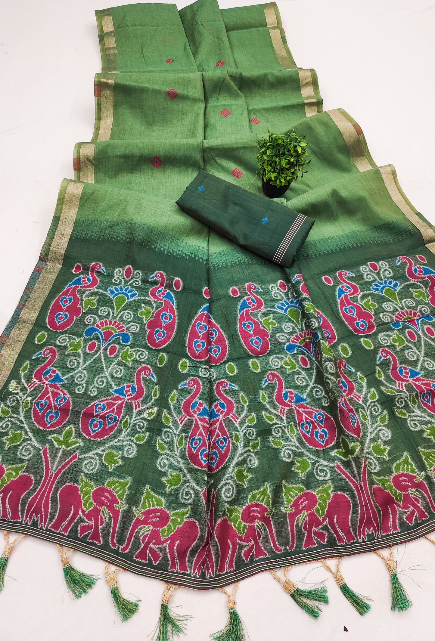 Soft Pure Munga Cotton Saree

( JP59)