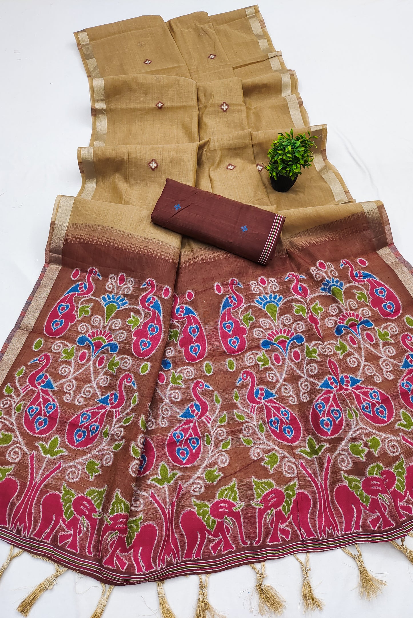 Soft Pure Munga Cotton Saree

( JP59)