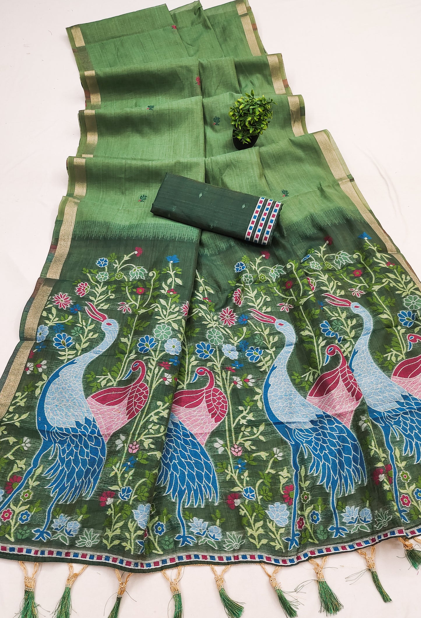 Soft Pure Munga Cotton Saree

( JP58)