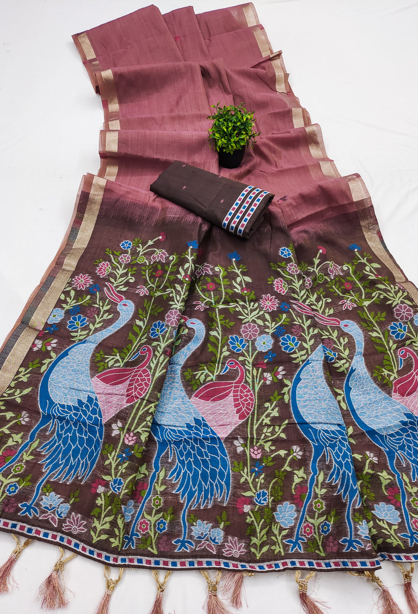 Soft Pure Munga Cotton Saree

( JP58)