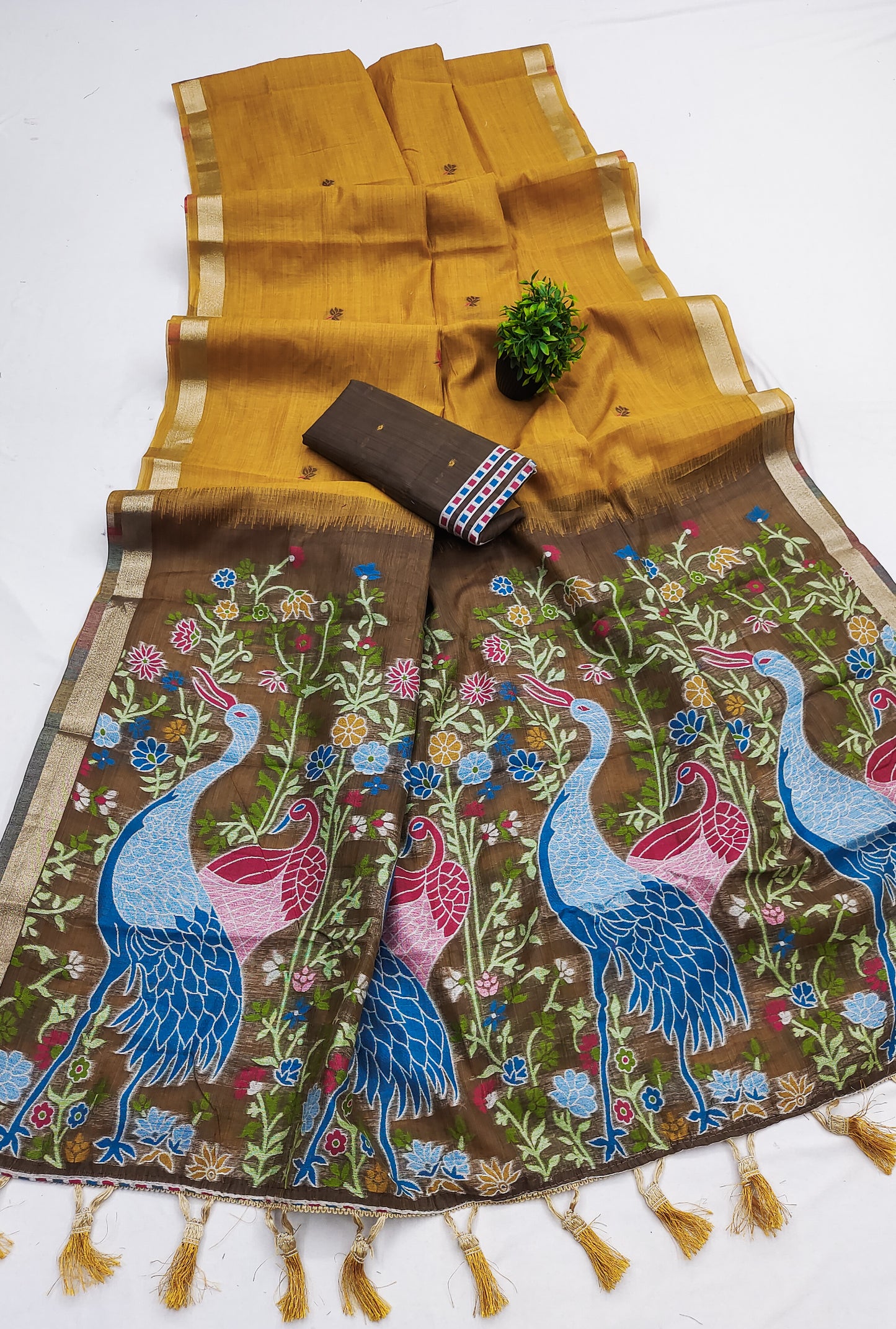 Soft Pure Munga Cotton Saree

( JP58)