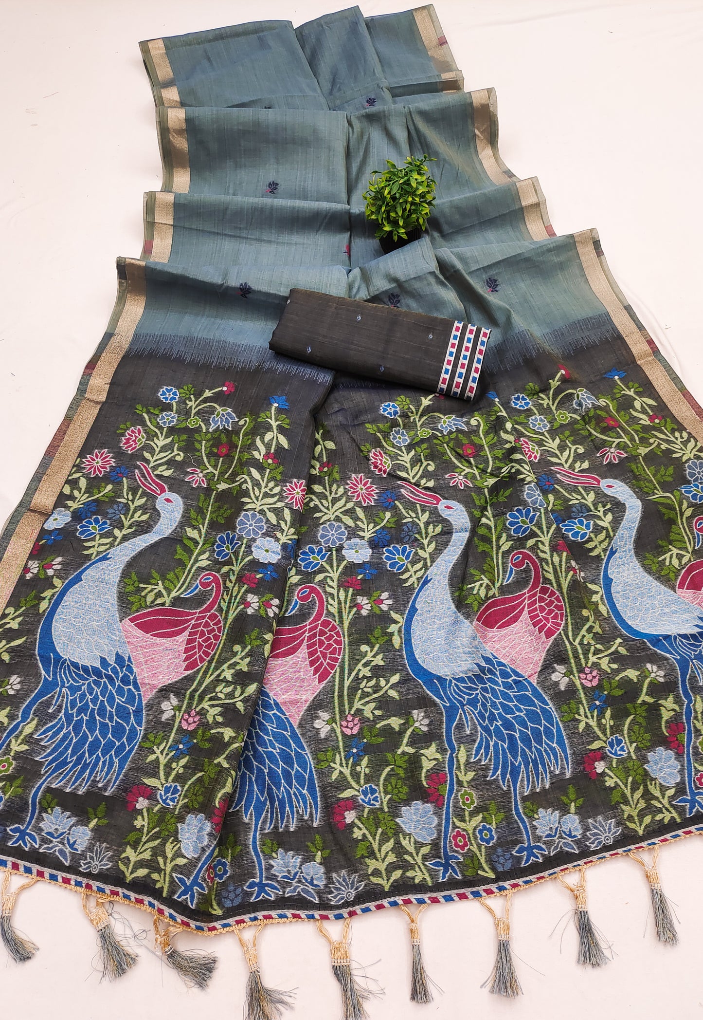 Soft Pure Munga Cotton Saree

( JP58)