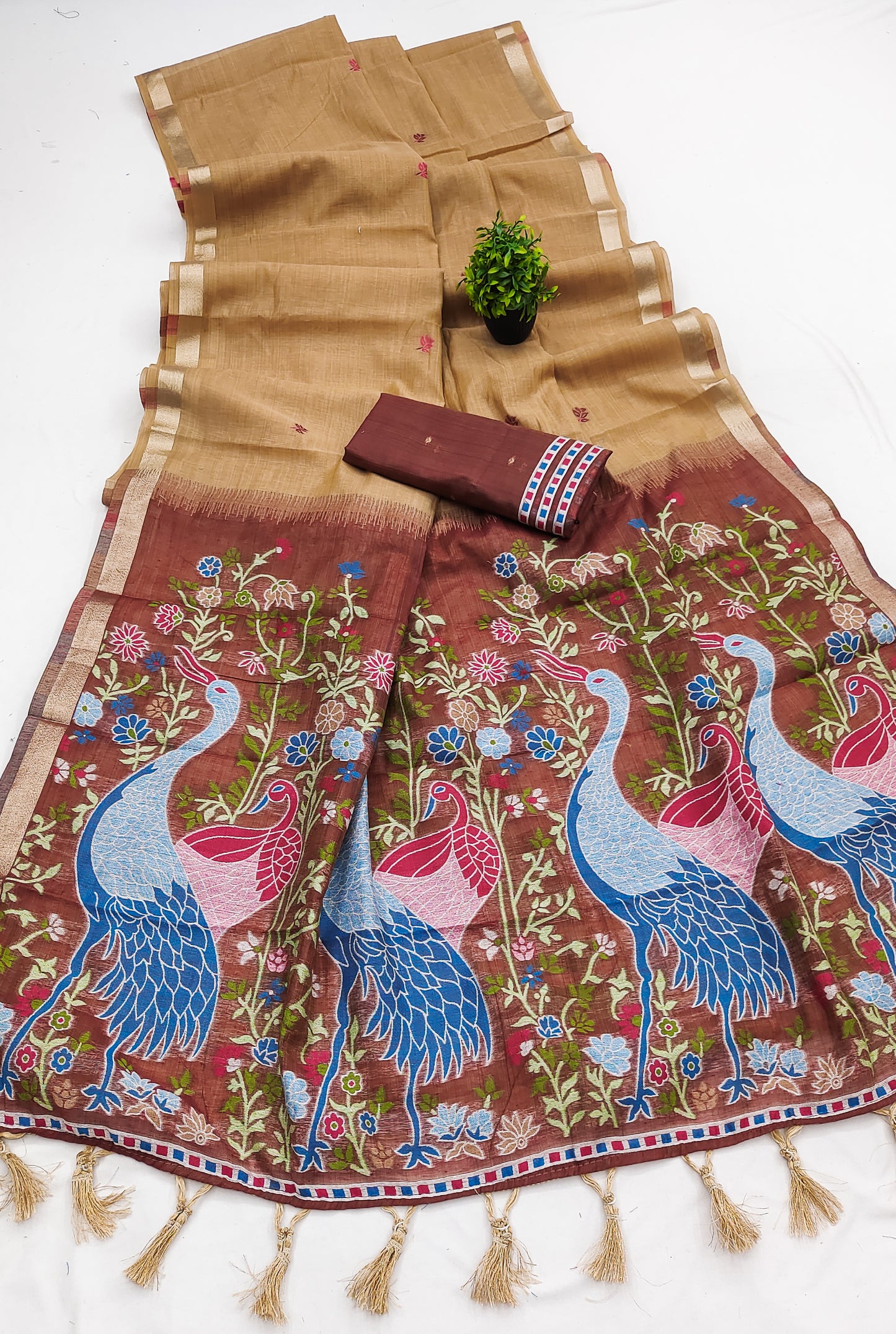Soft Pure Munga Cotton Saree

( JP58)
