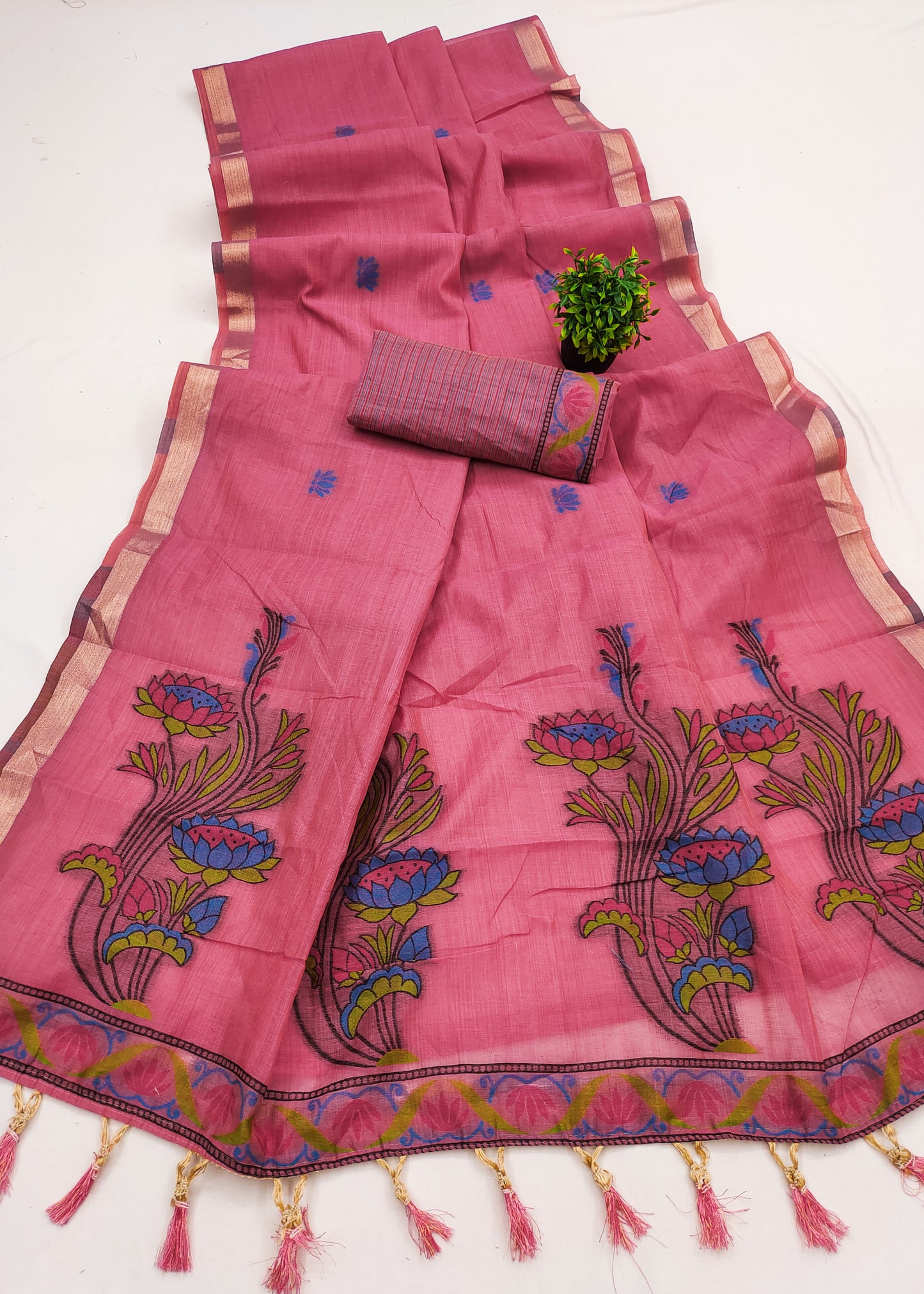 Soft Pure Munga Cotton Saree

( JP56)
