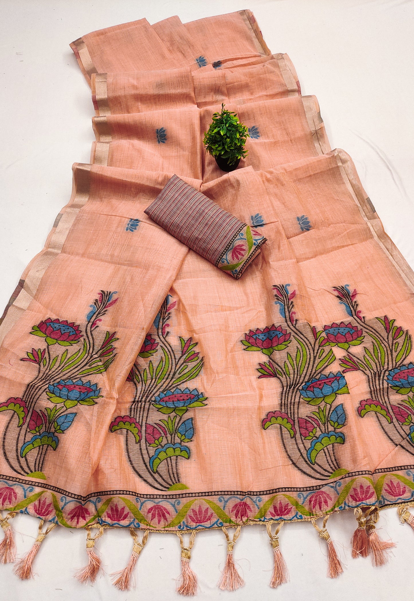 Soft Pure Munga Cotton Saree

( JP56)