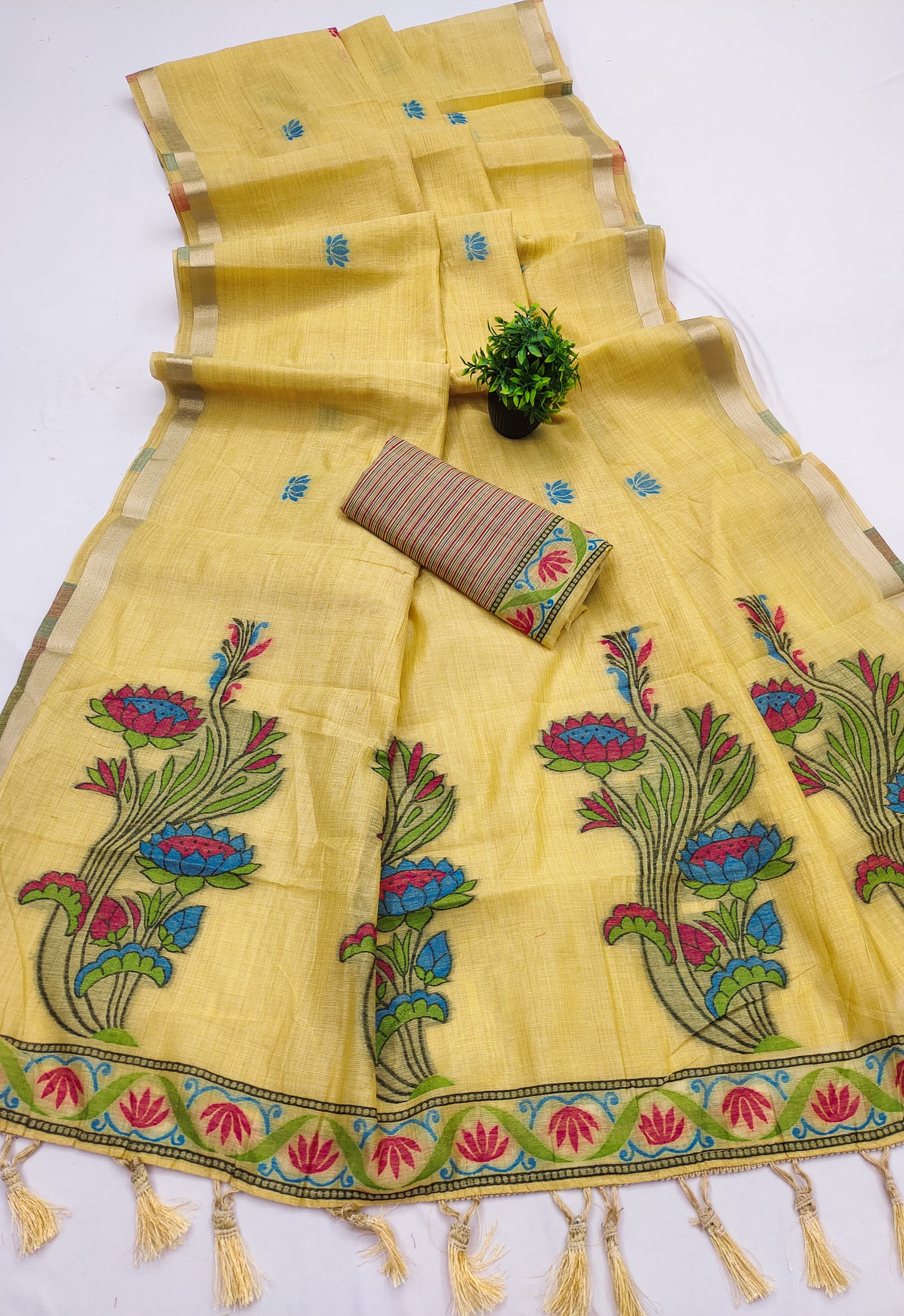 Soft Pure Munga Cotton Saree

( JP56)