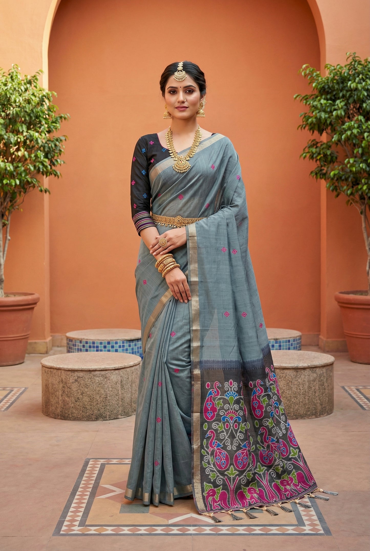 Soft Pure Munga Cotton Saree

( JP59)