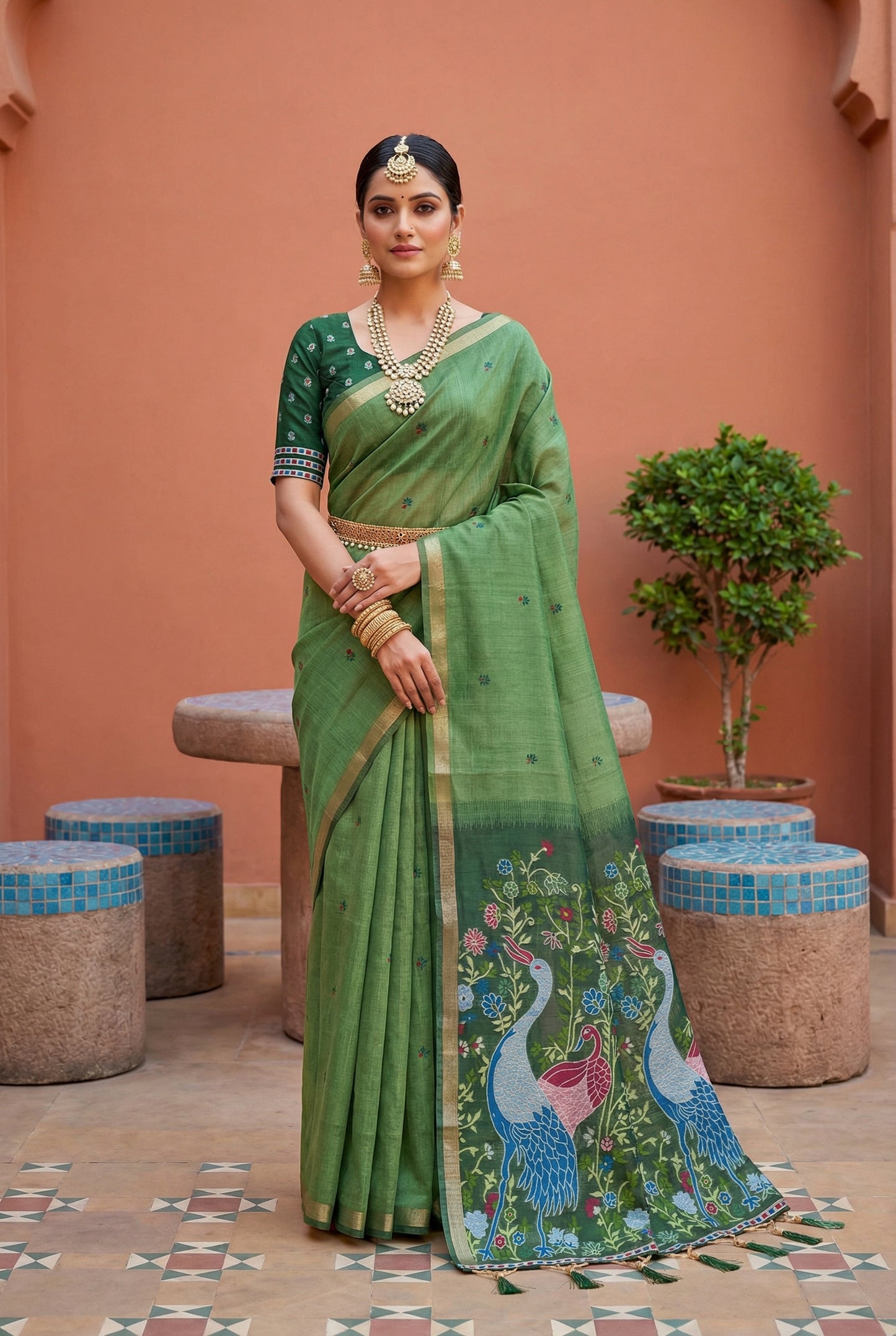 Soft Pure Munga Cotton Saree

( JP58)